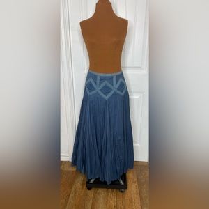 Elegant Blue Maxi Skirt